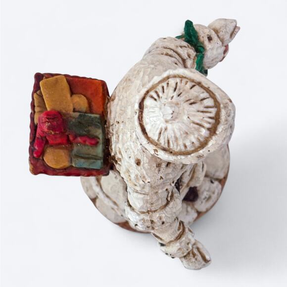 VTG 80s 1989 Enesco St Nicholas Santa Music Box Figurine Plays Jolly Old St Nick - Picture 7 of 12